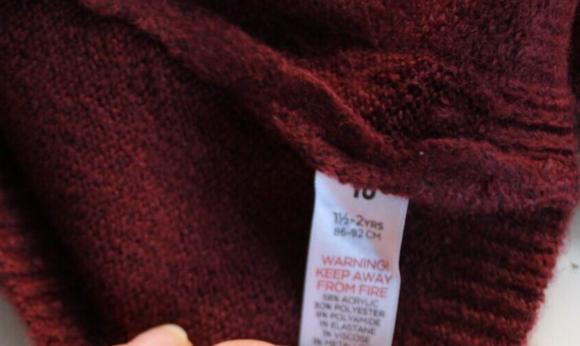 Knitted dress size 1 to 2 years Soft brown wool cute mouse design long sleeves - Picture 3 of 5